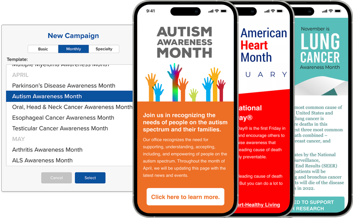 Automate patient engagement with pre-designed campaigns and machine learning optimization, ensuring continuous connection and minimal administrative effort.